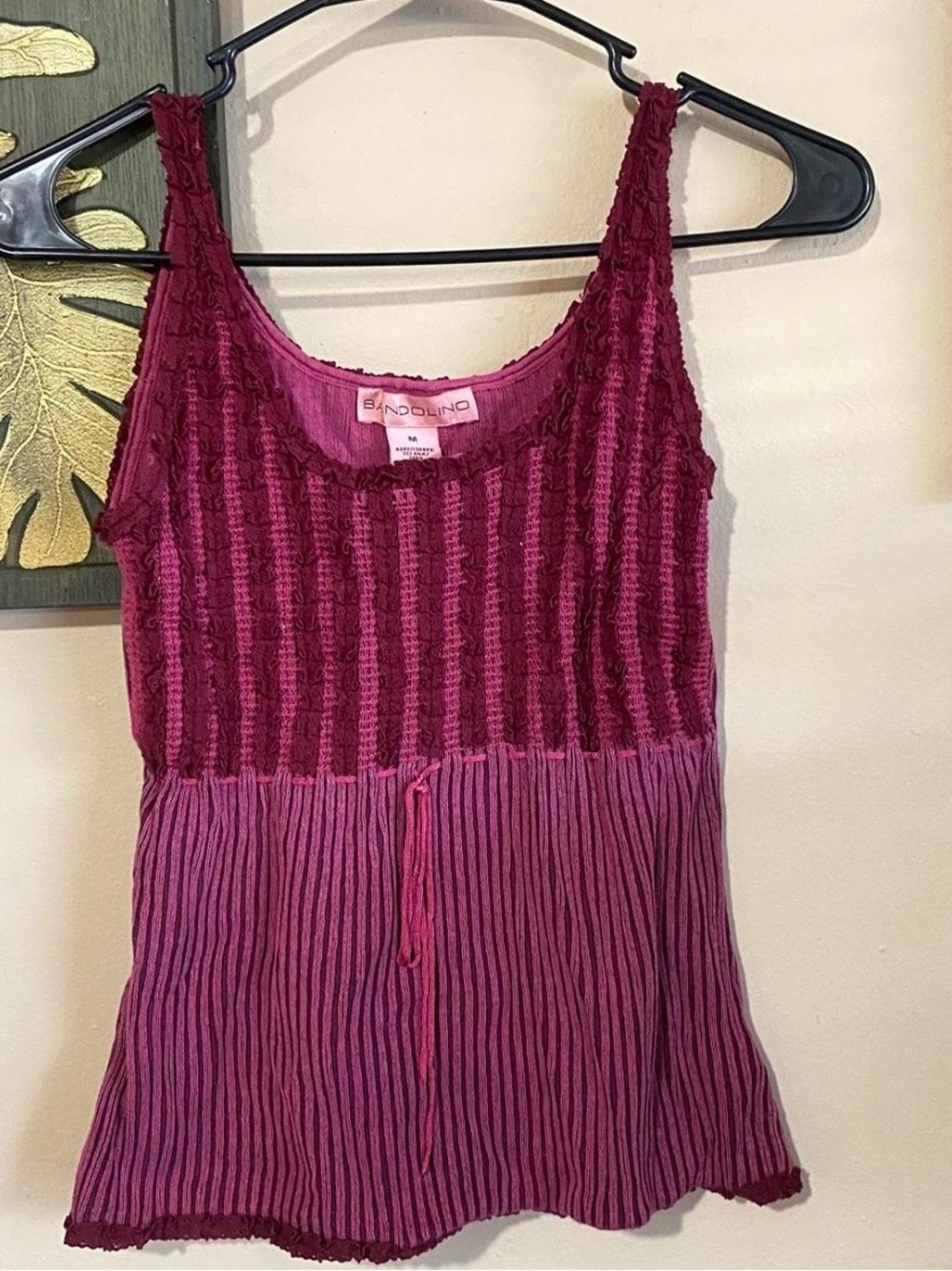 Bandolino Two-Tone Pink Textured Sleeveless Tank